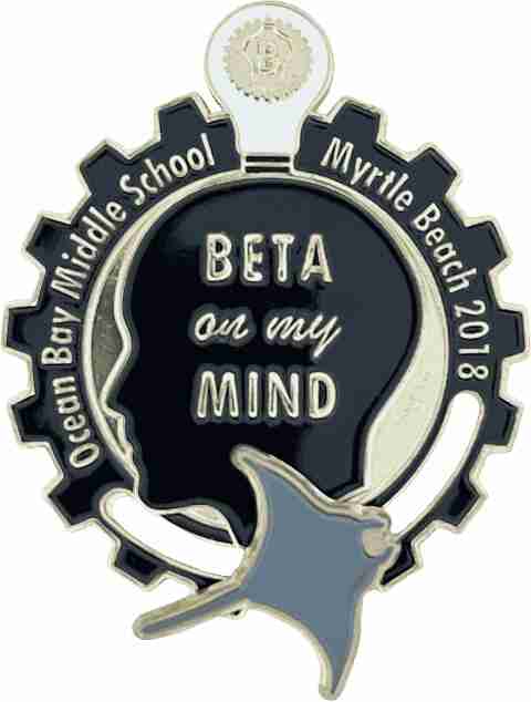 Custom soft enamel beta club trading pin example