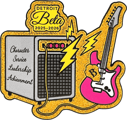 Custom soft enamel Beta Club trading pin with vibrant school colors and logo for national conventions